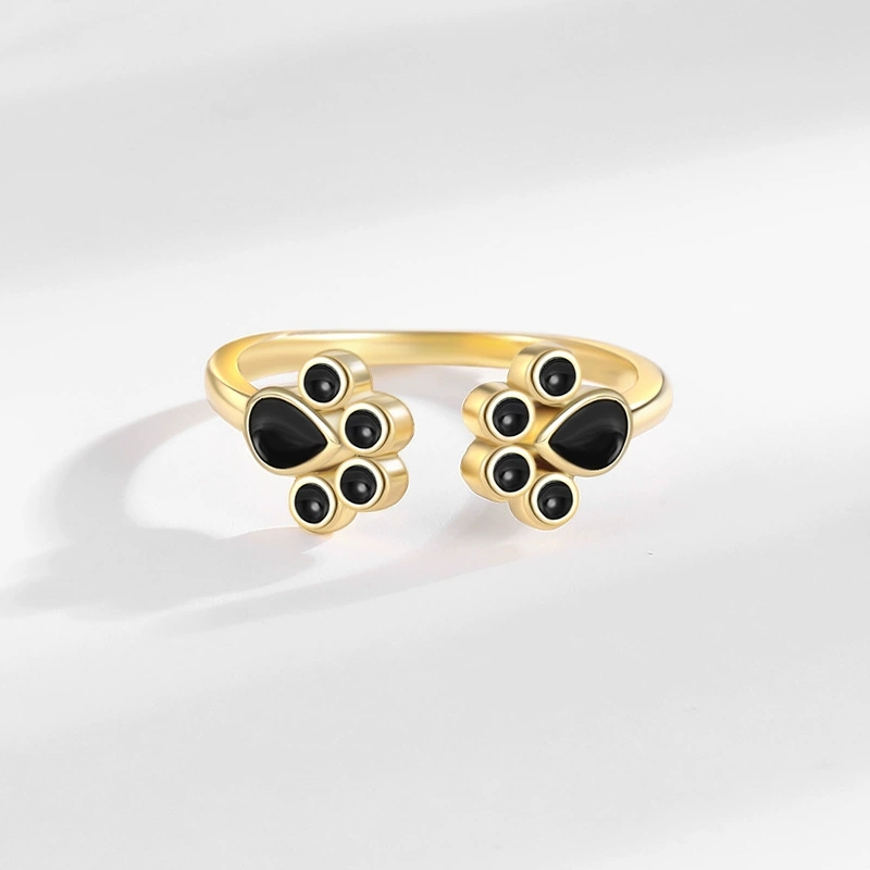 Minimalist Ring Stackable - Cincin Kaki Kucing Lucu Baru, Cincin