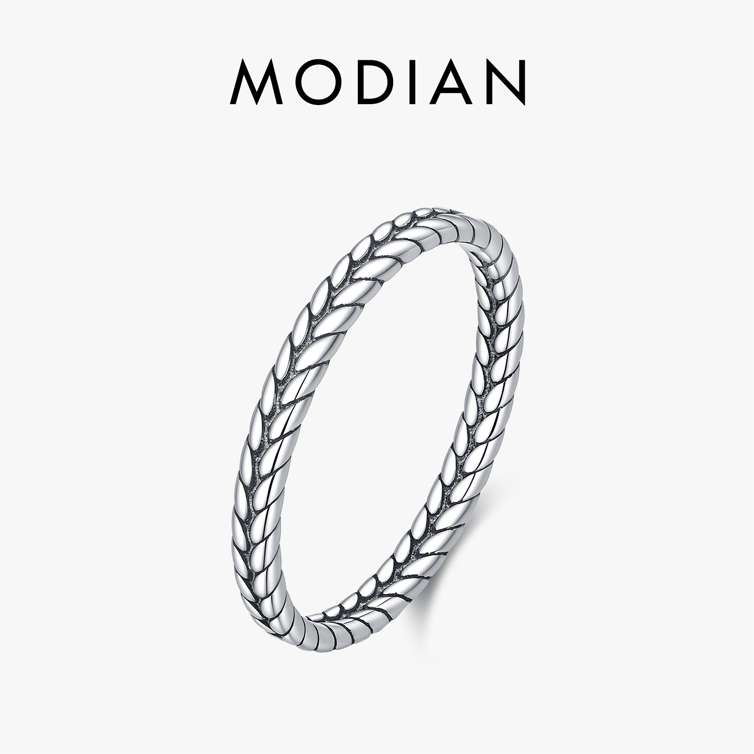 Minimalist Ring Stackable - MODIAN 925 Perak Murni Cincin Jari