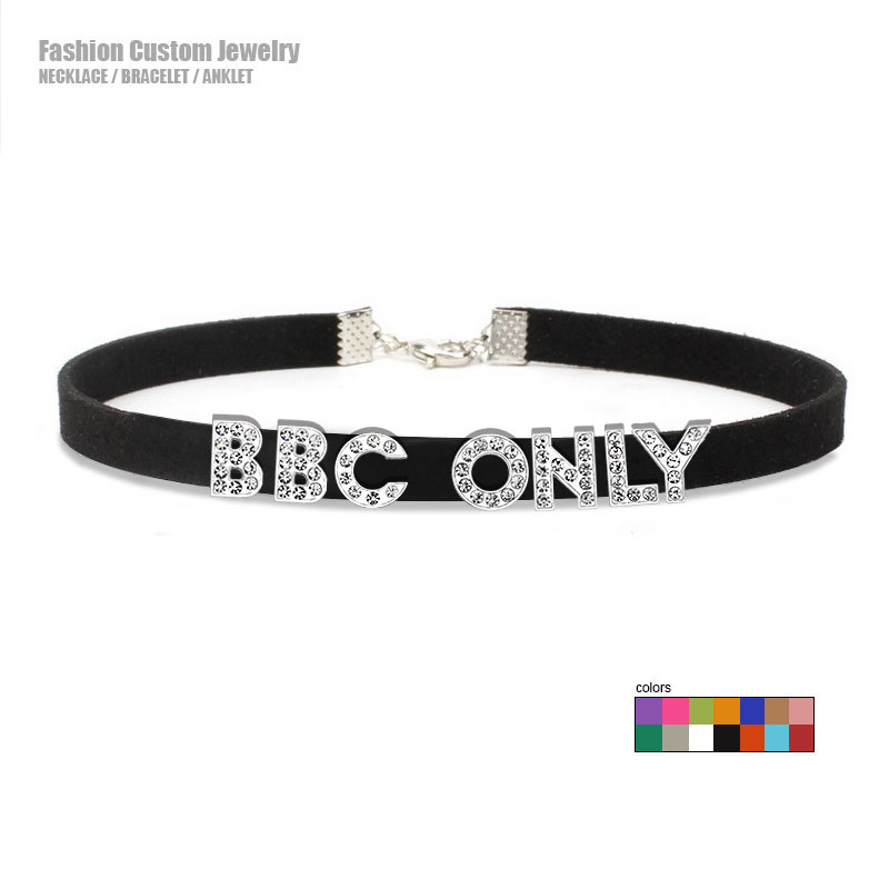 Crystal Choker Necklace - Kalung Hanya BBC Huruf Berlian Imitasi