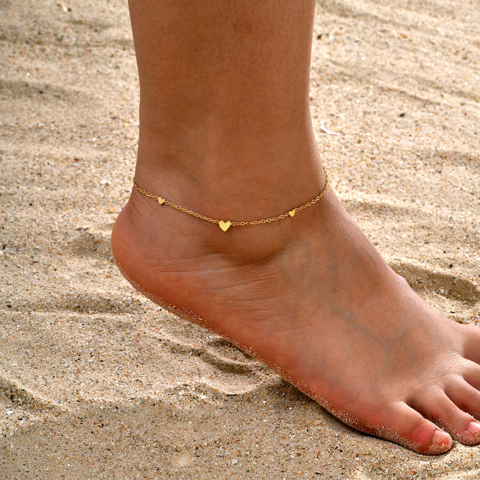Jc Jewelry & Watches - Gelang Kaki Hati Stainless Steel untuk