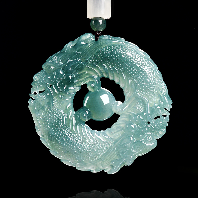 Jewelry & Watches Store - Kalung Liontin Bermerek Naga Ganda Giok