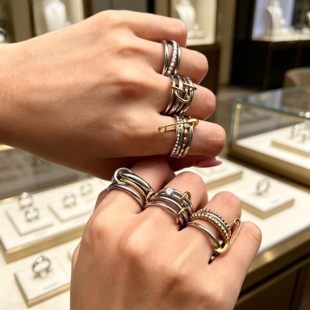 Minimalist Ring Stackable - Cincin Minimalis Lapis Emas 18K Warna