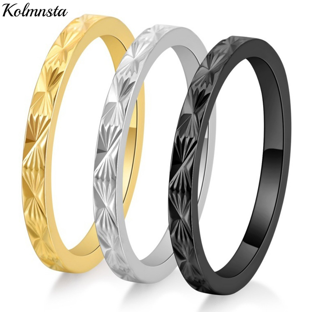 Minimalist Ring Stackable - Kolmnsta 2Mm Cincin Kawin Dapat Ditumpuk