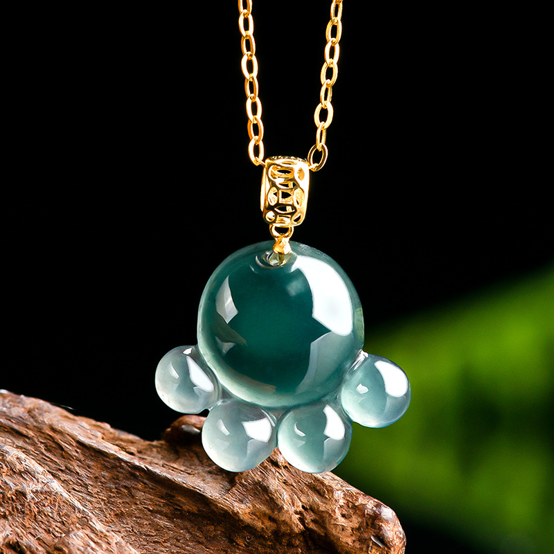 Jewelry & Watches Store - Kalung Liontin Cakar Kucing Giok Air