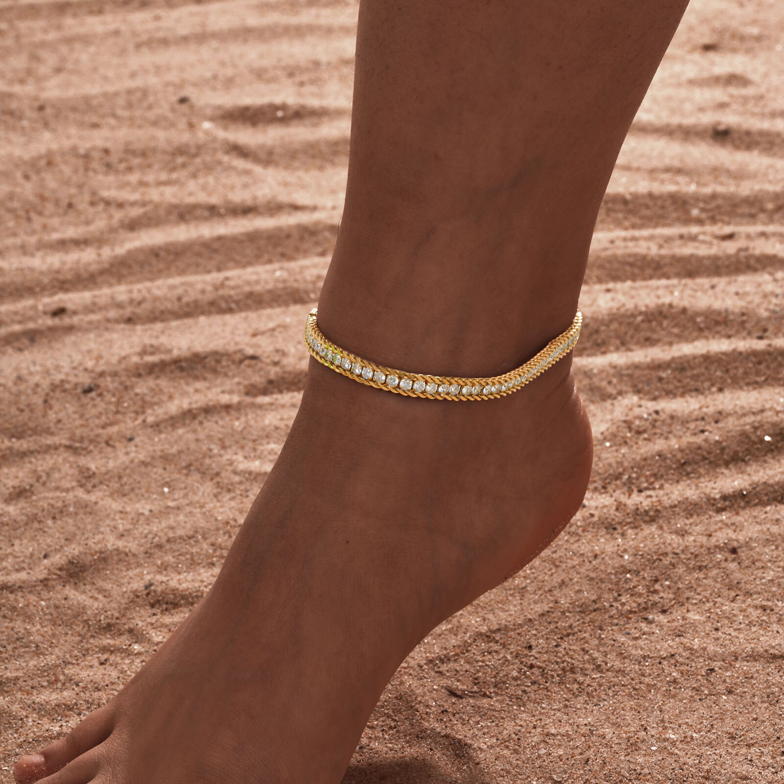 Jc Jewelry & Watches - Vnox Gelang Kaki Rantai Wanita Zirkon