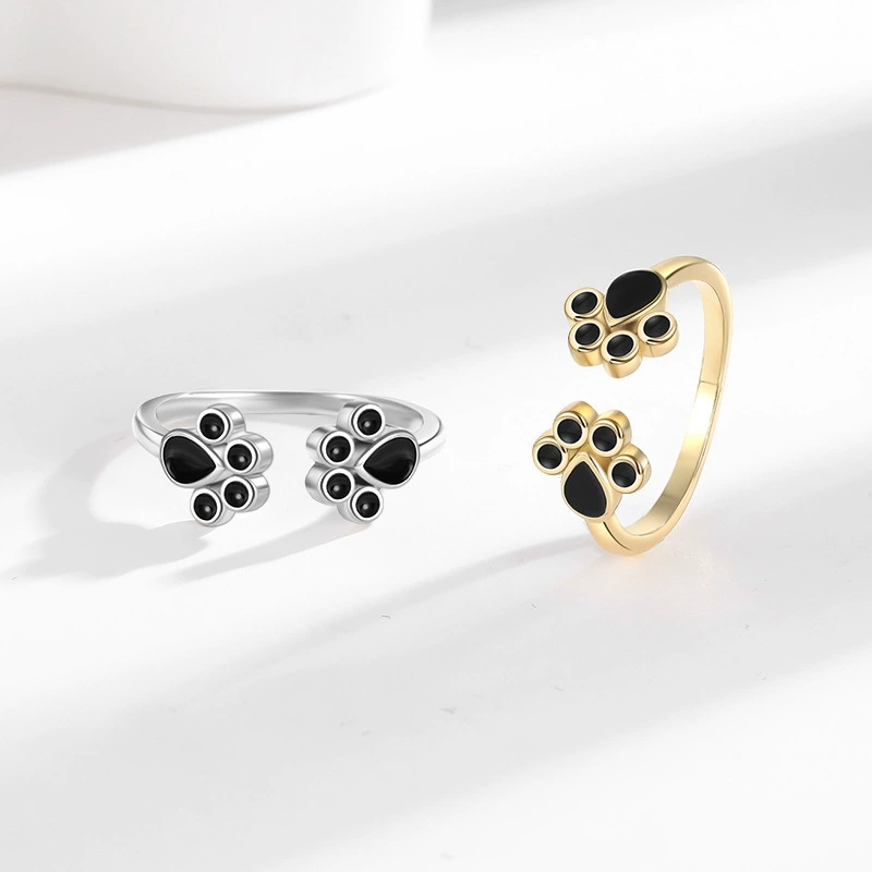 Cincin Kaki Kucing Lucu Baru,  - Minimalist Ring Stackable ulasan dan harga