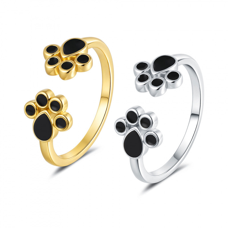 Cincin Kaki Kucing Lucu Baru,  - Minimalist Ring Stackable ulasan dan harga