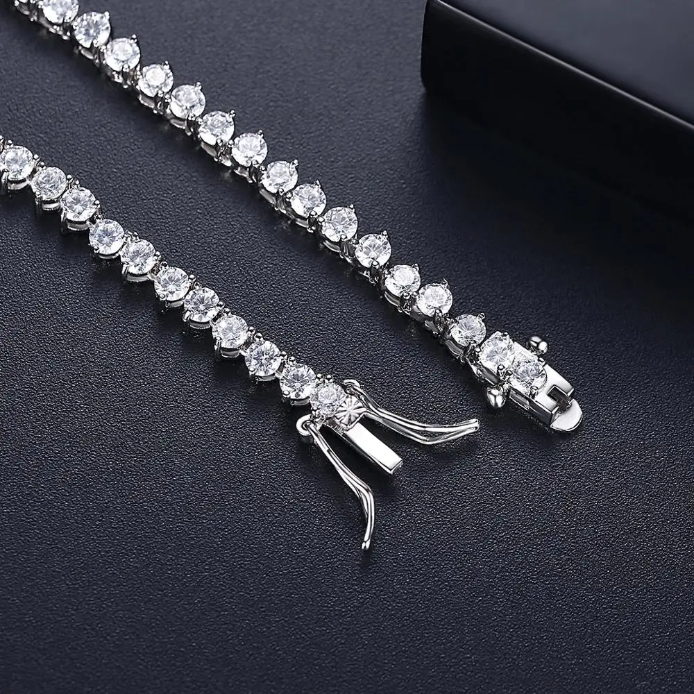 Kalung tenis 7MM desain mewah  - Crystal Choker Necklace ulasan dan harga