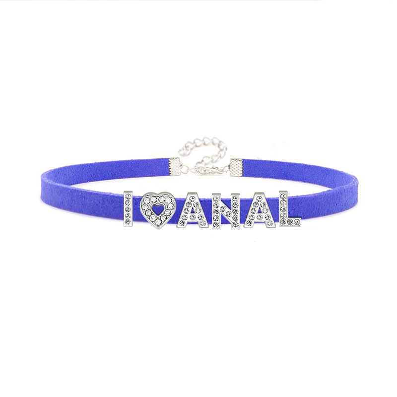 Kalung Choker kerah I Love ANA - Crystal Choker Necklace ulasan dan harga