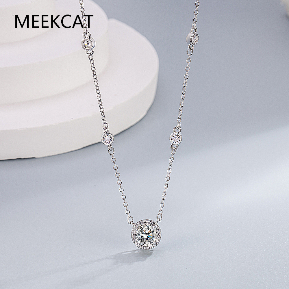 Kalung Moissanite 1/2/3CT untu - Crystal Choker Necklace ulasan dan harga
