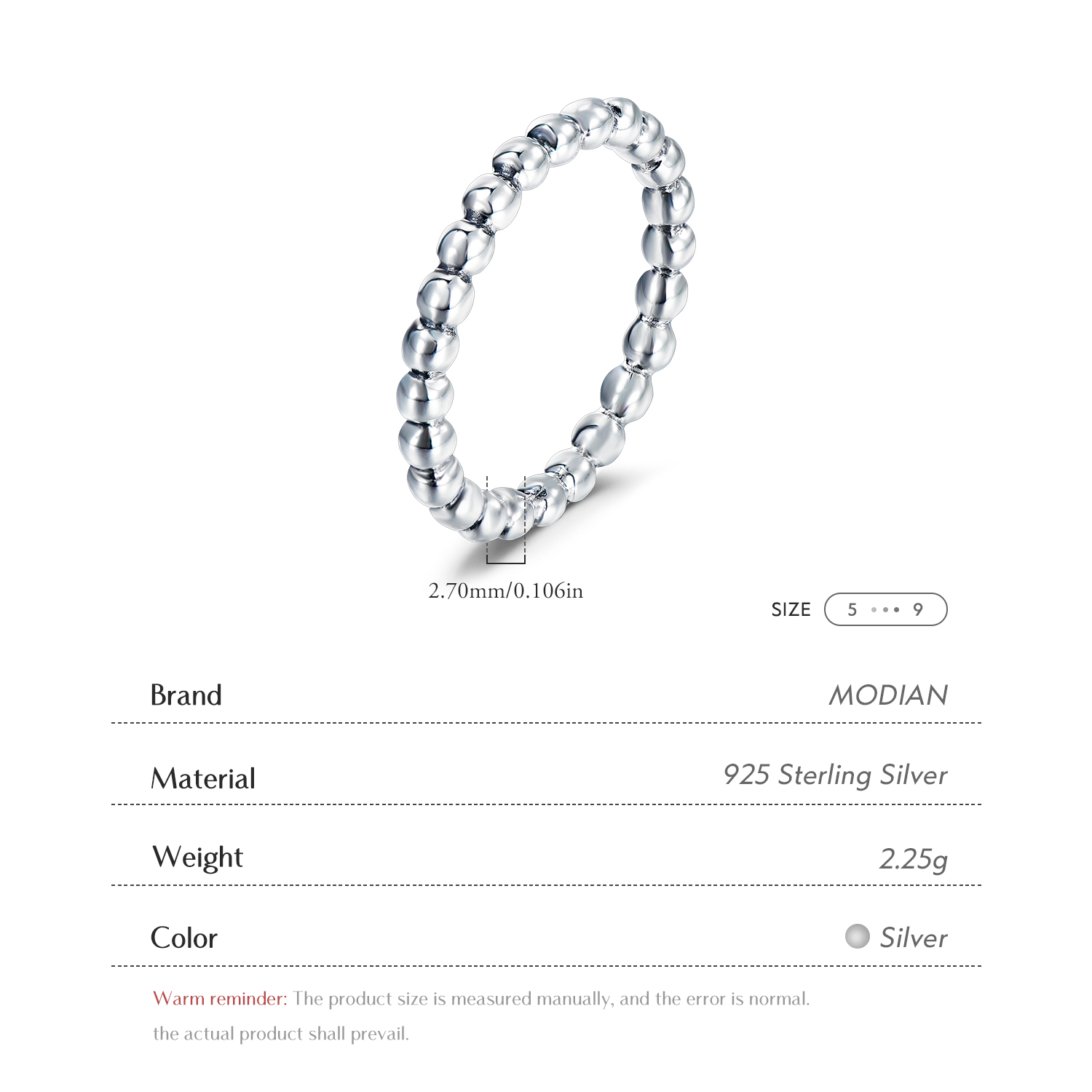Modian Minimalis Sederhana Nya - Minimalist Ring Stackable ulasan dan harga