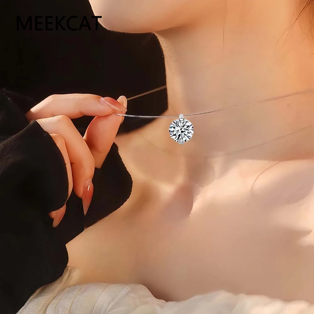Kalung Liontin Moissanite 0.5- - Crystal Choker Necklace ulasan dan harga