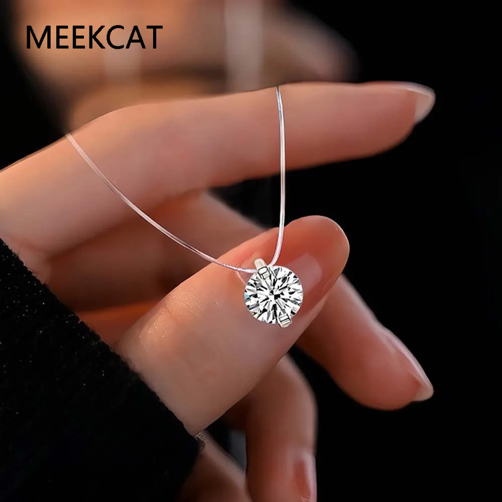 Kalung Liontin Moissanite 0.5- - Crystal Choker Necklace ulasan dan harga