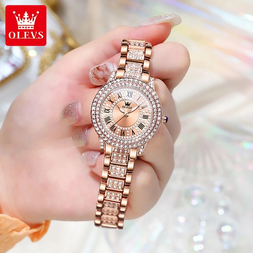 OLEVS jam tangan kuarsa wanita - Jewelry Diamond Watches ulasan dan harga