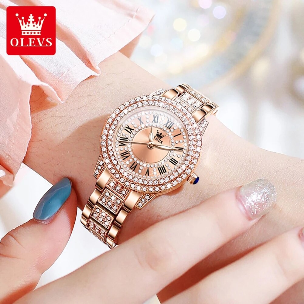 OLEVS jam tangan kuarsa wanita - Jewelry Diamond Watches ulasan dan harga