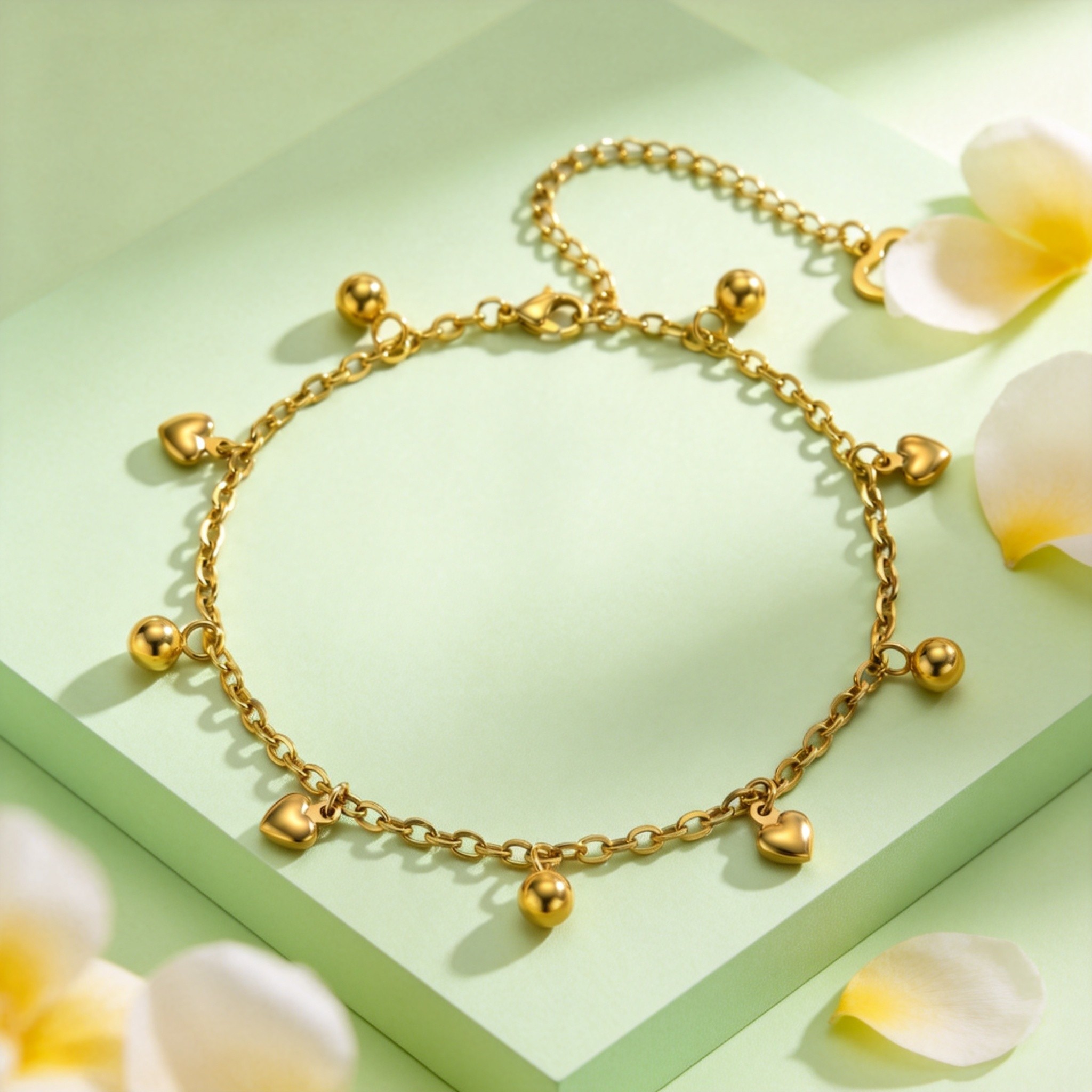 Gelang Kaki Rantai Manik Bulat - Jc Jewelry & Watches ulasan dan harga