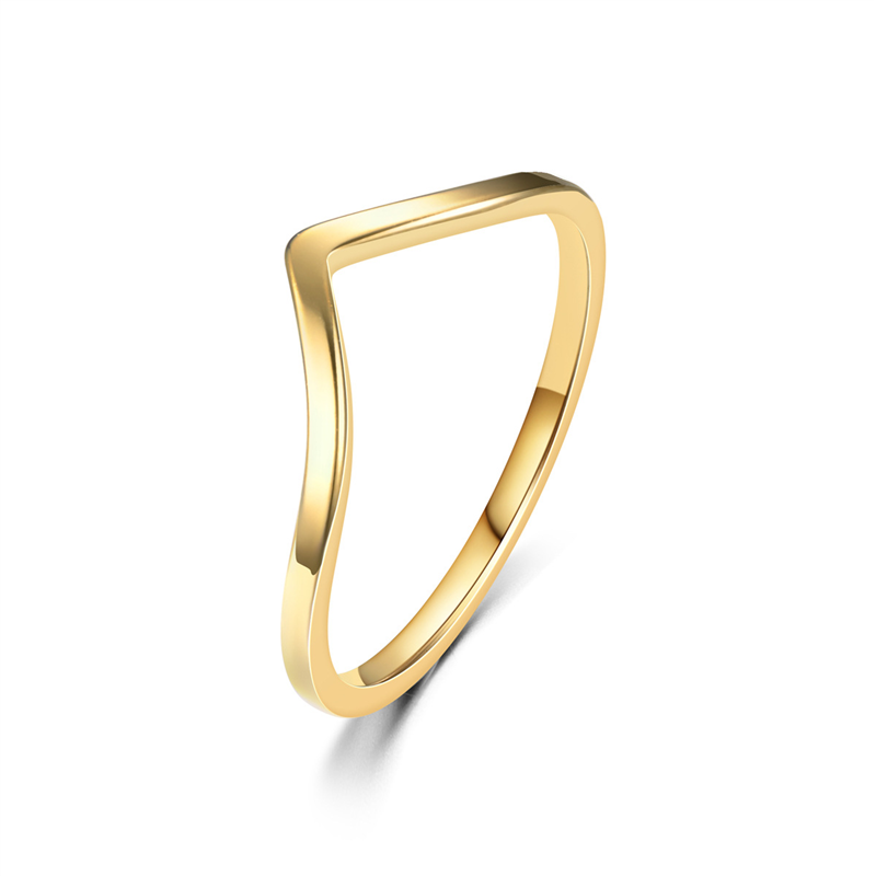 Cincin V Chevron Tidak Beratur - Minimalist Ring Stackable ulasan dan harga