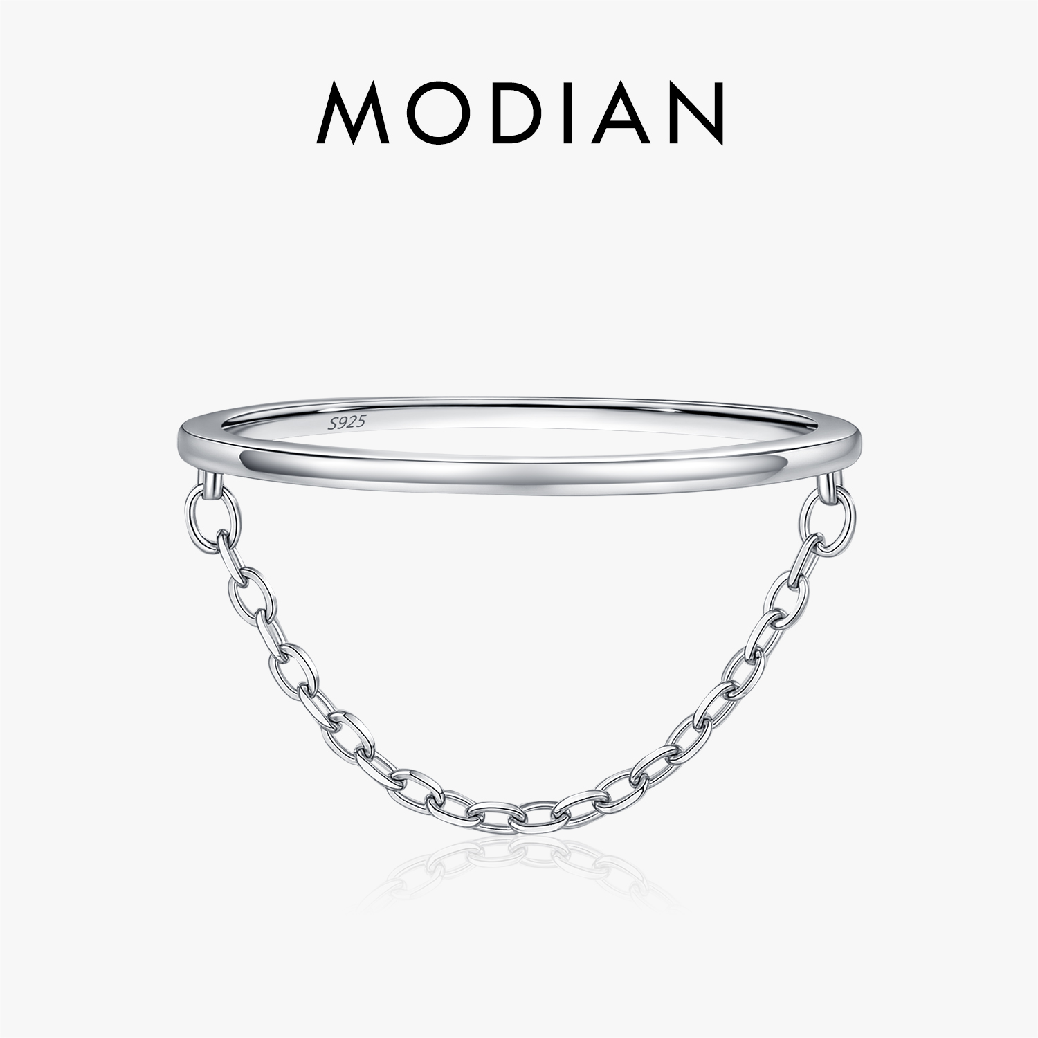 MODIAN 925 Cincin Jari Perak M - Minimalist Ring Stackable ulasan dan harga