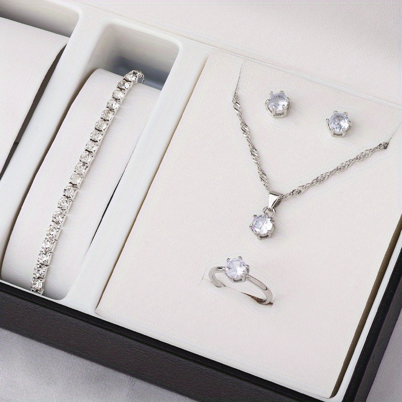 Set Perhiasan Zirkon Minimalis - Minimalist Ring Stackable ulasan dan harga