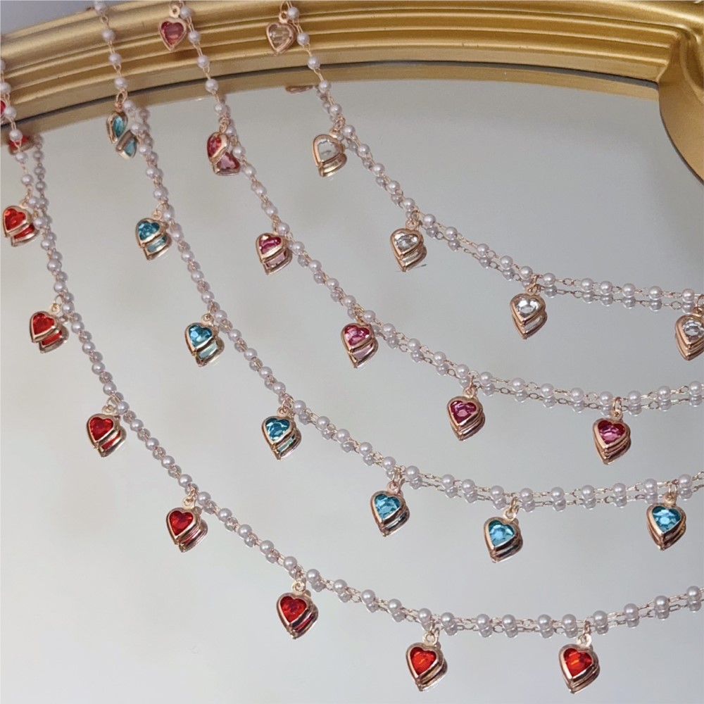 Rantai Kuningan Kristal Hati P - Crystal Choker Necklace ulasan dan harga