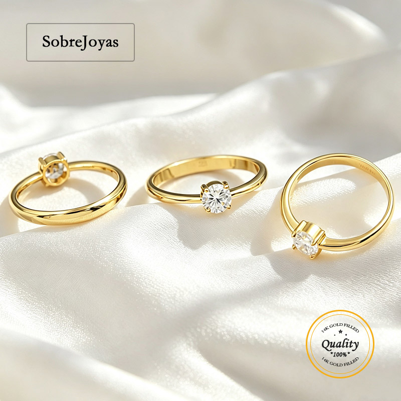 Cincin Berlapis Emas 14K denga - Minimalist Ring Stackable ulasan dan harga