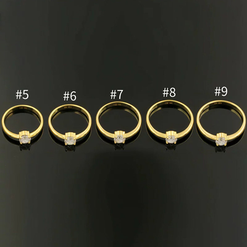 Cincin Berlapis Emas 14K denga - Minimalist Ring Stackable ulasan dan harga
