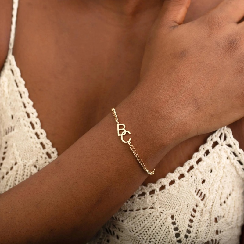 Gelang Inisial Kustom Minimali - Minimalist Ring Stackable ulasan dan harga