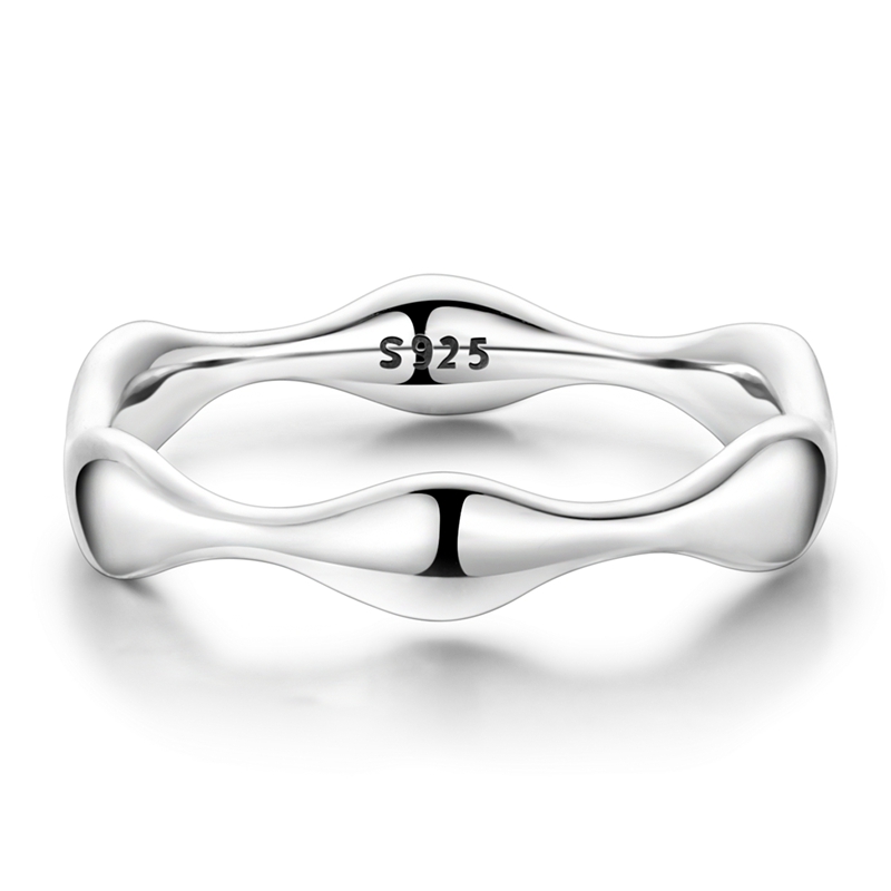 Cincin Perak Sterling 925 Mode - Minimalist Ring Stackable ulasan dan harga