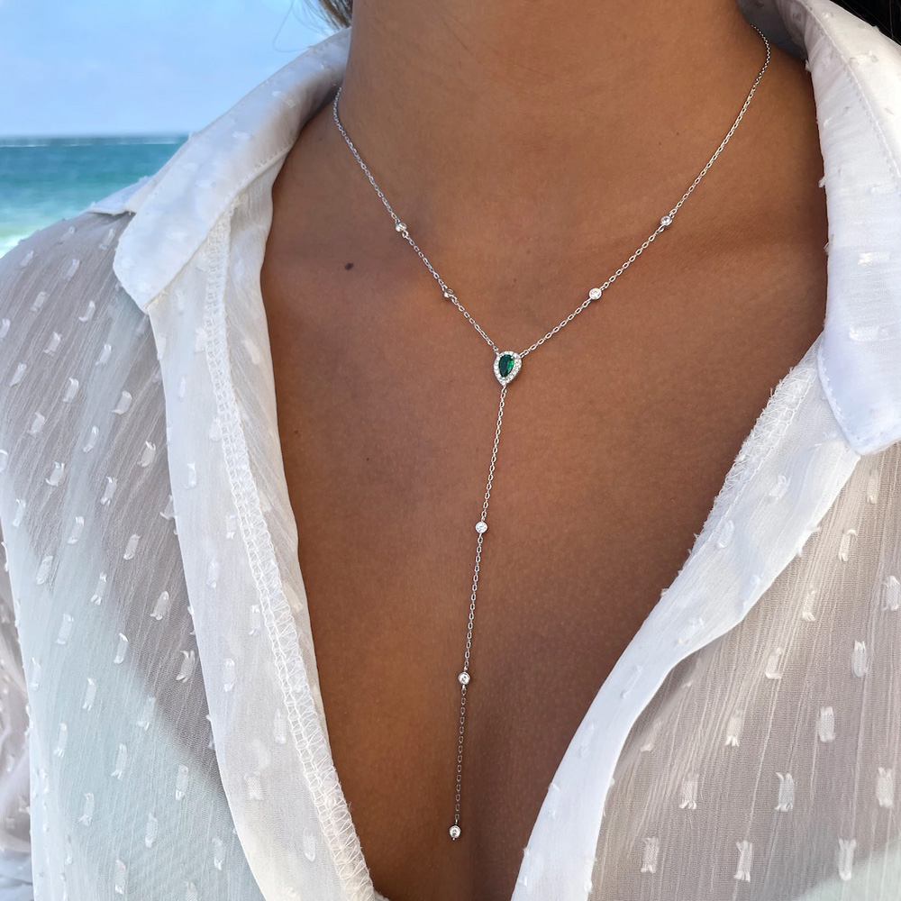 Stonefans kalung tetesan air m - Crystal Choker Necklace ulasan dan harga
