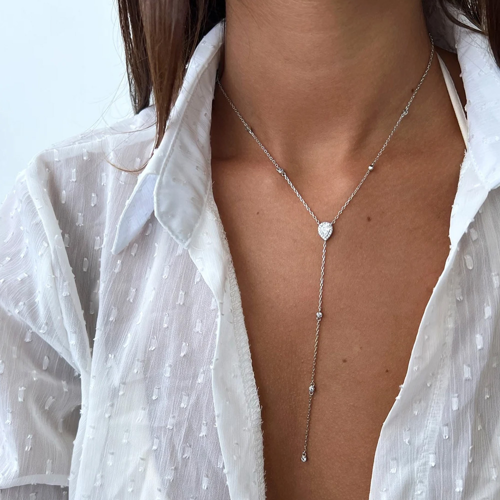 Stonefans kalung tetesan air m - Crystal Choker Necklace ulasan dan harga