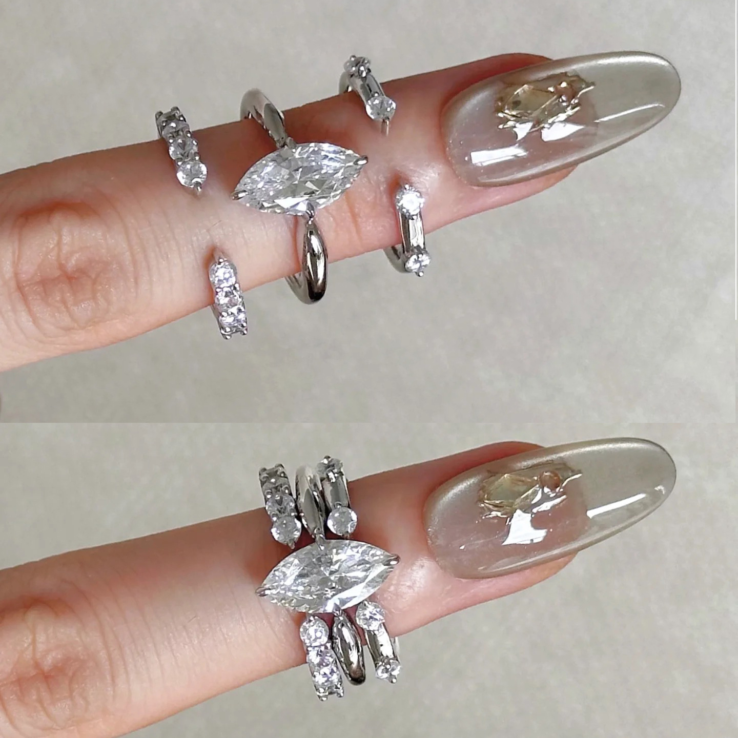 Cincin Perak Sterling S925 Min - Minimalist Ring Stackable ulasan dan harga