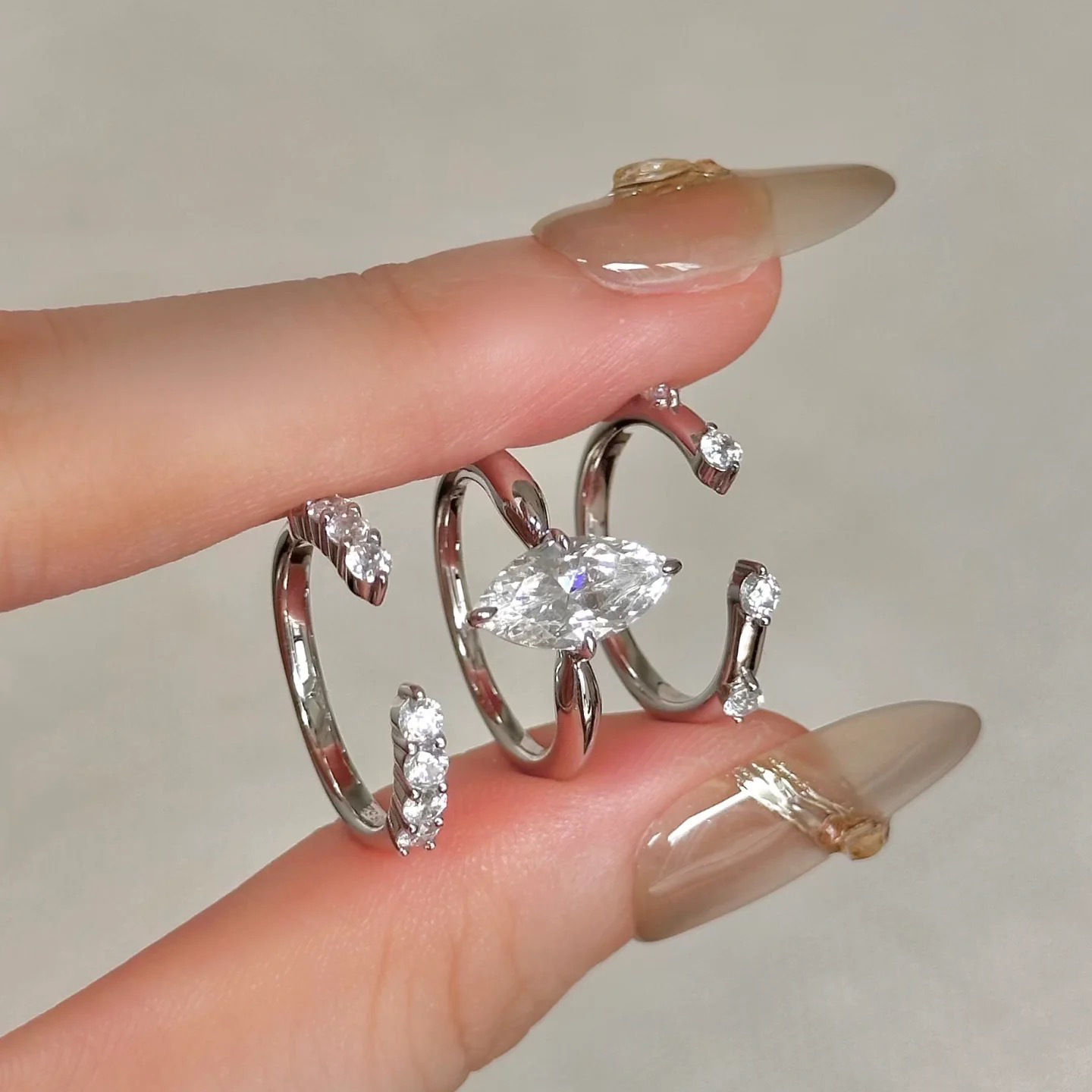 Cincin Perak Sterling S925 Min - Minimalist Ring Stackable ulasan dan harga