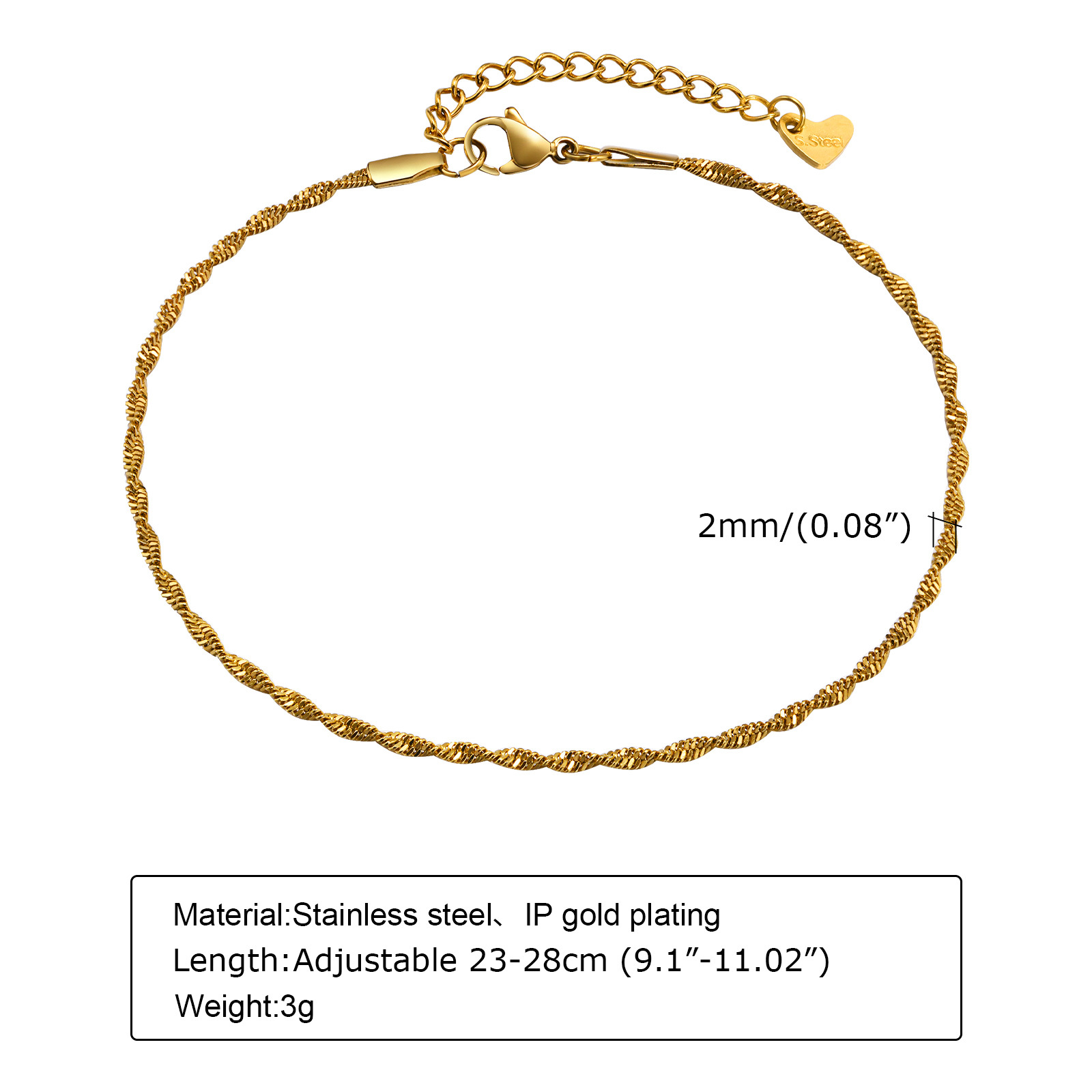 Gelang kaki wanita antiair baj - Jc Jewelry & Watches ulasan dan harga